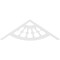 Ekena Millwork Pitch Classic Wagon Wheel Architectural Grade PVC Gable Pediment, 60"W x 20"H x 1"P (8/12) GPP060X020X100CWW - alternate 2
